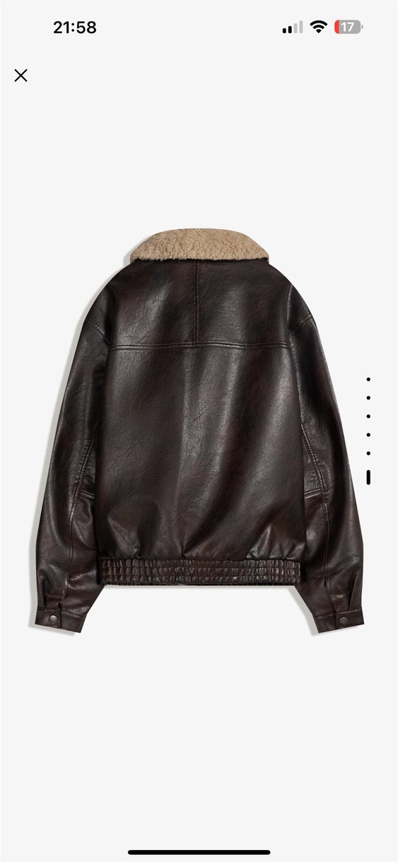 bershka suni deri ceket - Görsel 2