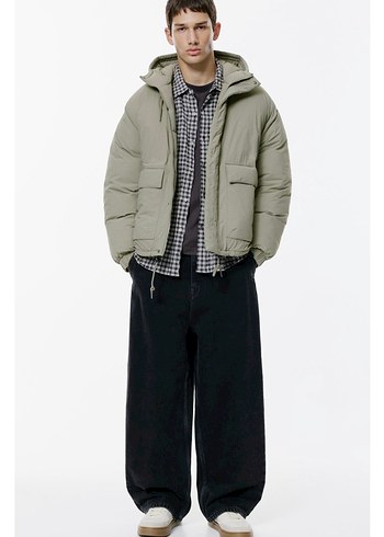 pull bear kısa şişme ceket - Görsel 5