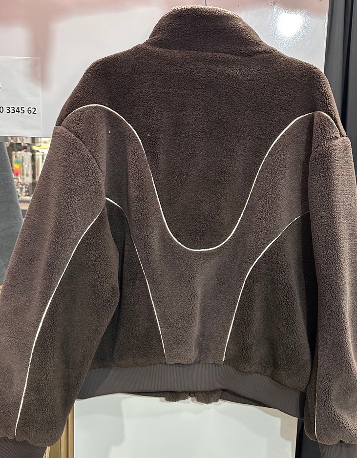 zara suni yünlü ceket - Görsel 2