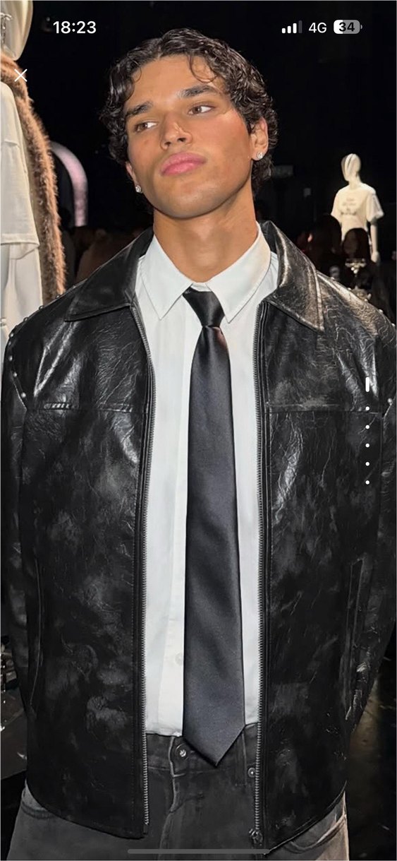 bershka zımbalı deri ceket - Görsel 4