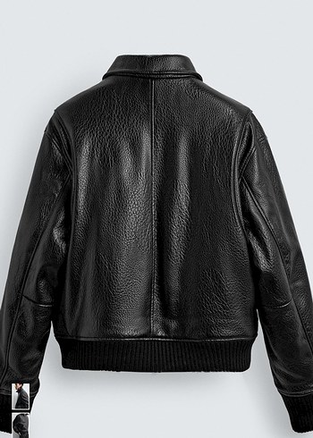 zara suni deri kapitone ceket - Görsel 9