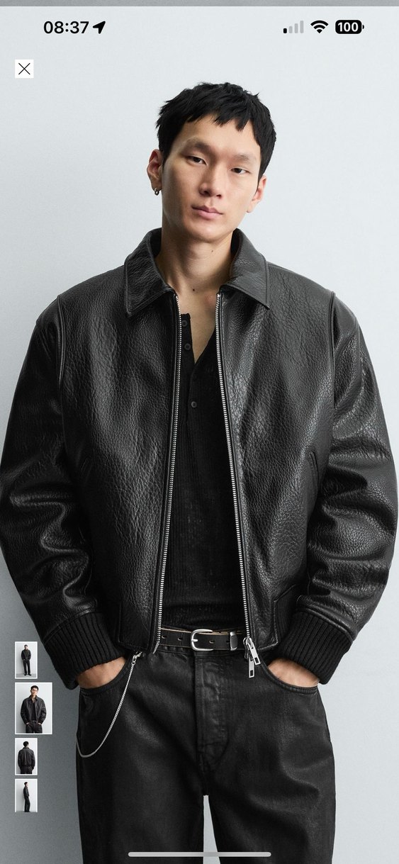 zara suni deri kapitone ceket - Görsel 5