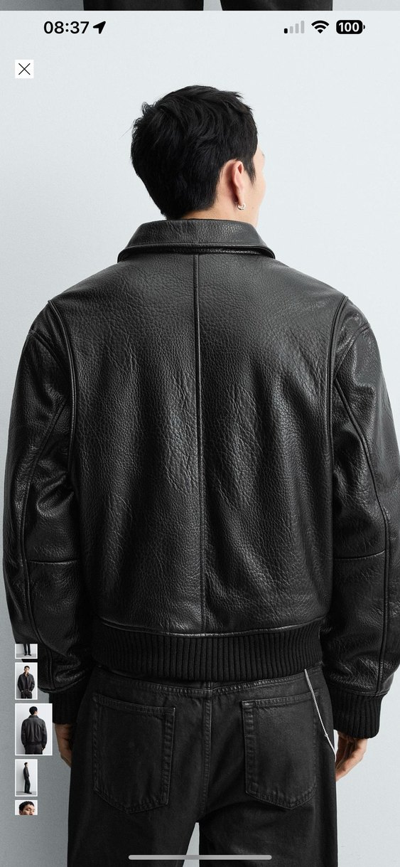 zara suni deri kapitone ceket - Görsel 3