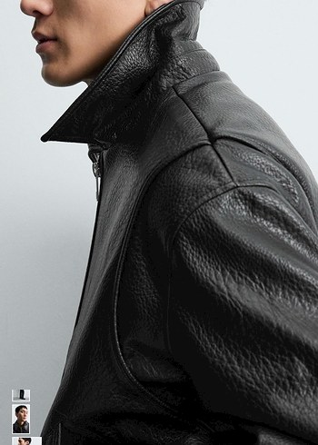 zara suni deri kapitone ceket - Görsel 6