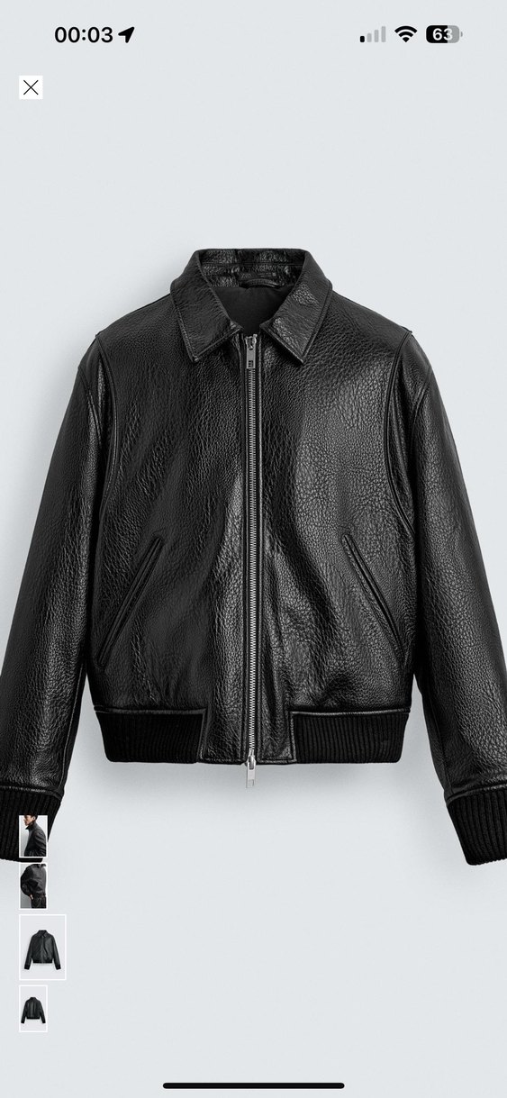 zara suni deri kapitone ceket - Görsel 5