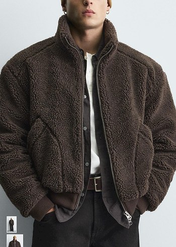 zara suni yün etkili ceket - Görsel 2