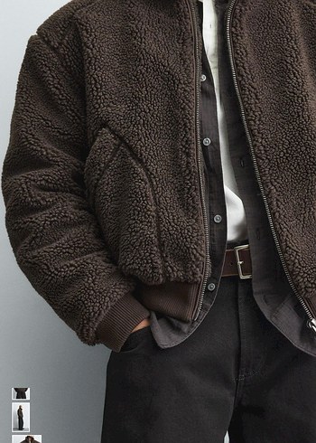 zara suni yün etkili ceket - Görsel 5