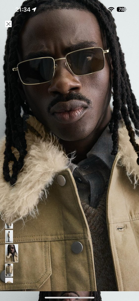 zara kontrast suni kürklü pamuklu ceket - Görsel 5