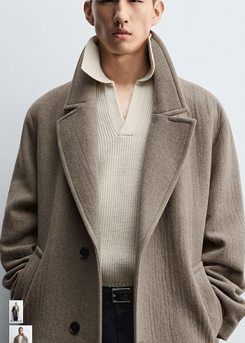 zara %55yün %45 polyester kaban - Görsel 2