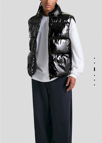 bershka parlak şişme yelek - Görsel 3