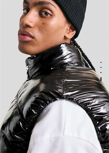 bershka parlak şişme yelek - Görsel 6