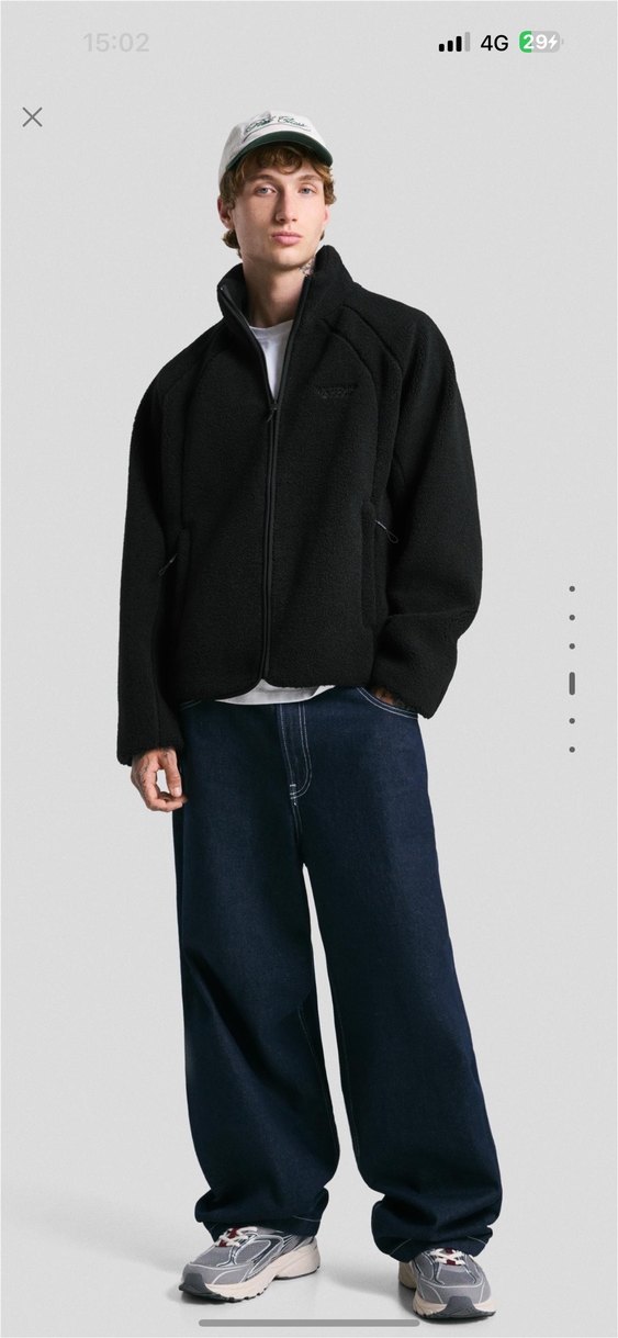 bershka suni yünlü ceket - Görsel 5