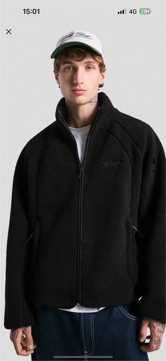 bershka suni yünlü ceket - Görsel 2