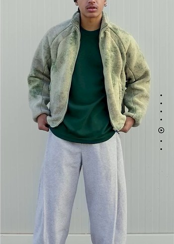 bershka suni yünlü ceket - Görsel 6