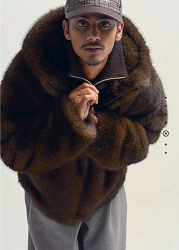 berahka suni kürk kapüşonlu ceket viral - Görsel 3