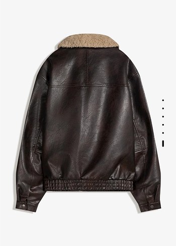bershka oversize suni deri ceket - Görsel 2