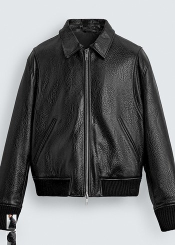 Siyah Deri Kemerli Erkek Ceket - Görsel 4