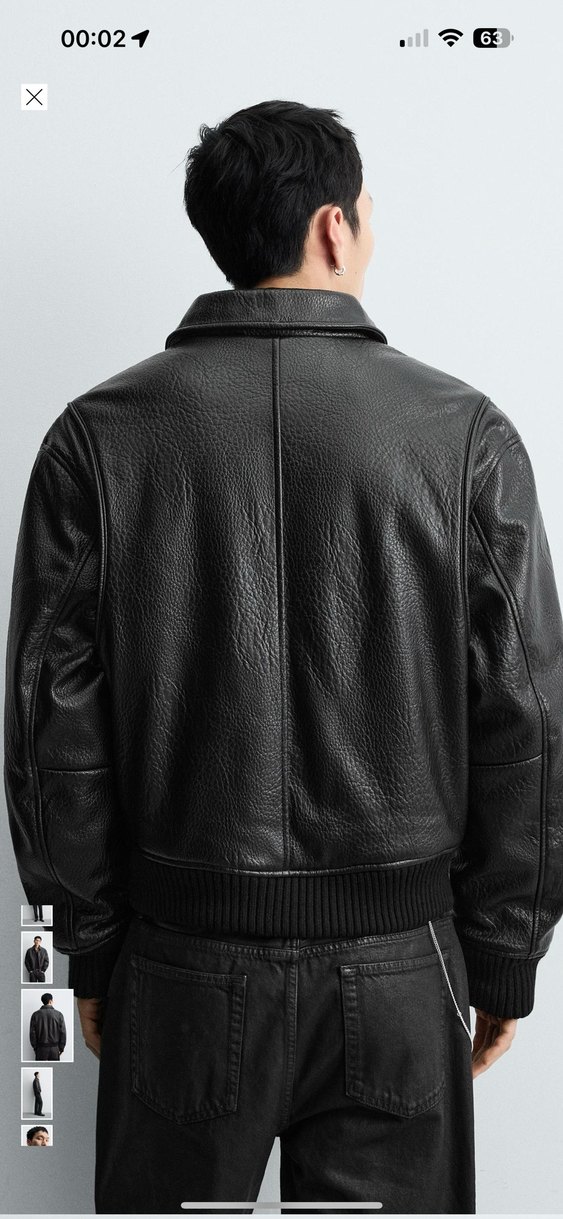 Siyah Deri Kemerli Erkek Ceket - Görsel 3