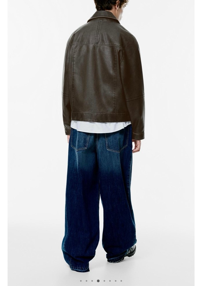 pull bear suni deri ceket - Görsel 4