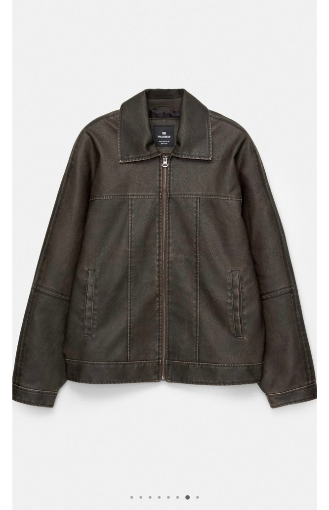 pull bear suni deri ceket - Görsel 2