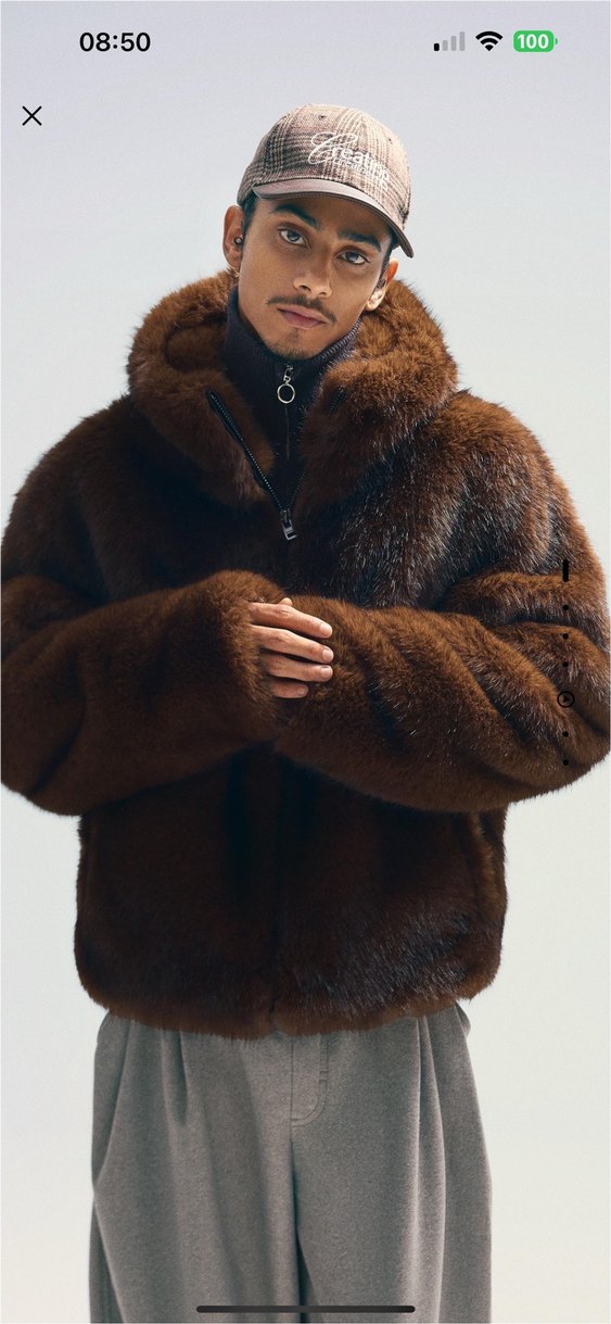 berahka suni kürk kapüşonlu ceket viral - Görsel 2