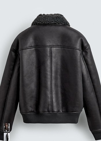 zara çift yüzlü suni deri ceket - Görsel 4