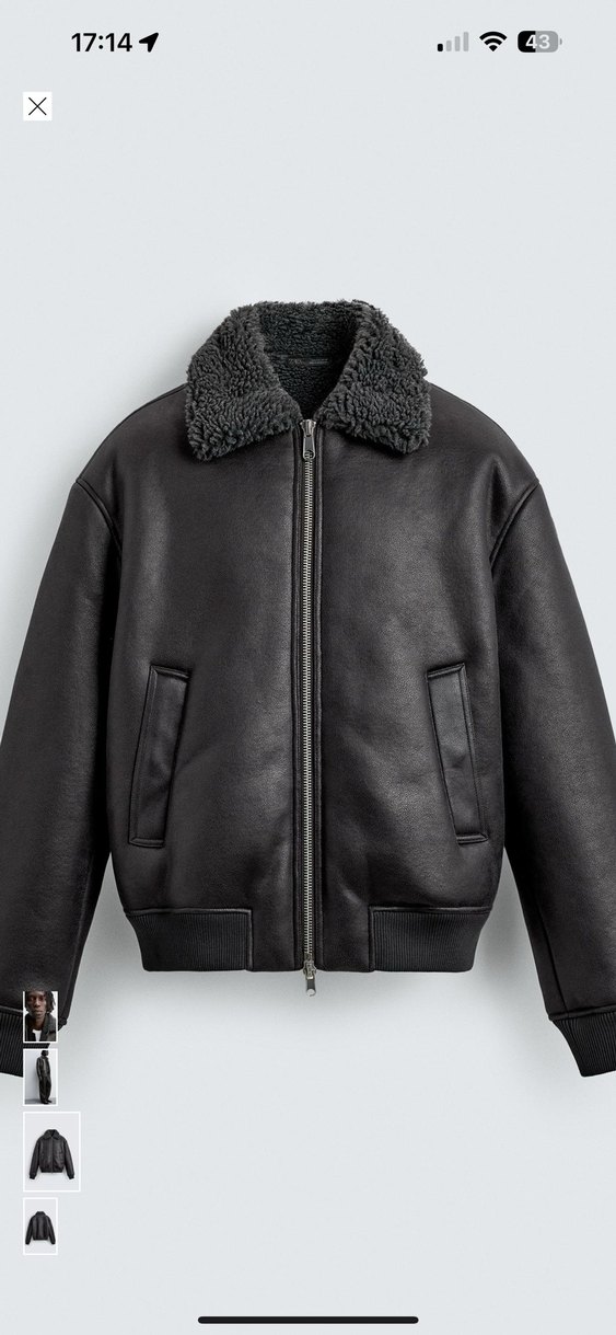 zara çift yüzlü suni deri ceket - Görsel 5