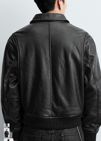 zara suni deri kapitone ceket - Görsel 6