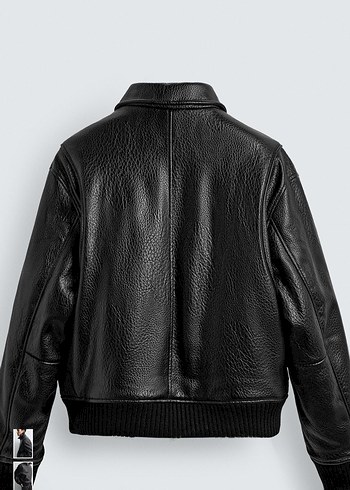 zara suni deri kapitone ceket - Görsel 7