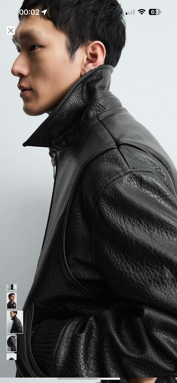 zara suni deri kapitone ceket - Görsel 4