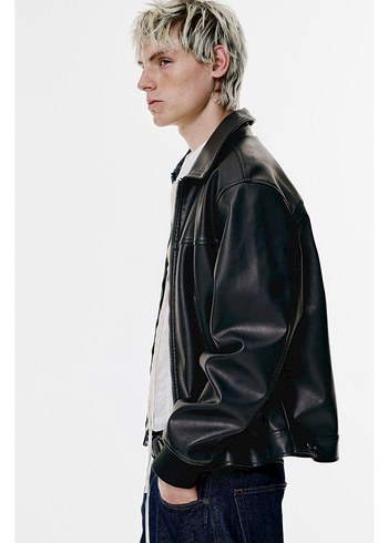 pull bear suni deri ceket - Görsel 6