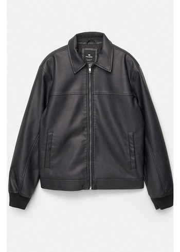 pull bear suni deri ceket - Görsel 5