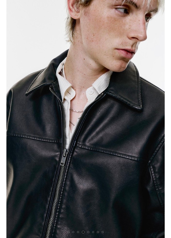 pull bear suni deri ceket - Görsel 3