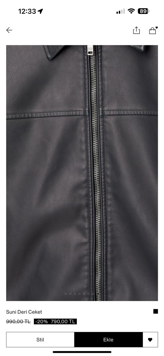 pull bear suni deri ceket - Görsel 4