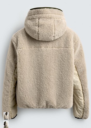 zara kontrast suni yünlü ceket - Görsel 3