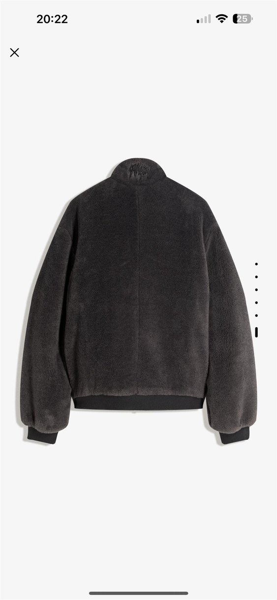 bershka grafik suni yünlü ceket - Görsel 2