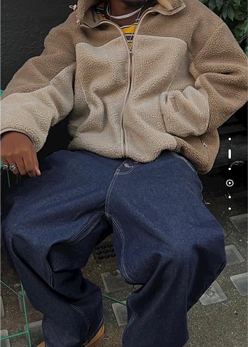 bershka suni yünlü ceket - Görsel 3