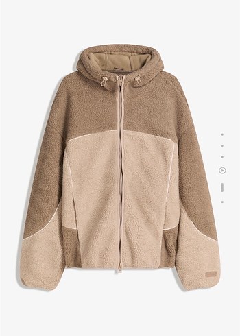 bershka suni yünlü ceket - Görsel 4