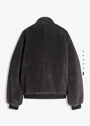 bershka grafik suni yünlü ceket - Görsel 3