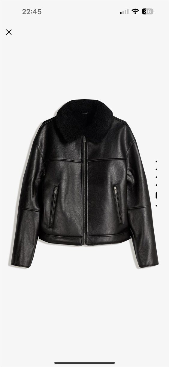 bershka suni deri ceket - Görsel 4