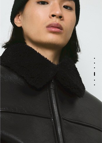 bershka suni deri ceket - Görsel 5