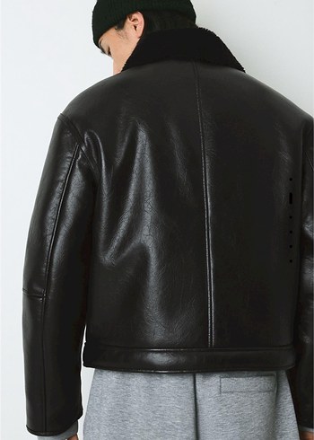 bershka suni deri ceket - Görsel 3