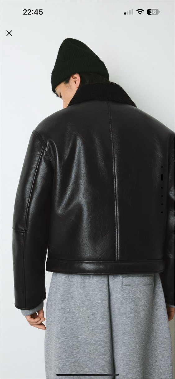 bershka suni deri ceket - Görsel 3