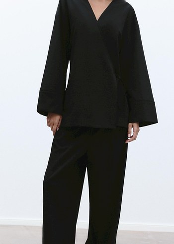 Zara Siyah Kuşaklı Kadın Kimono xs-s
