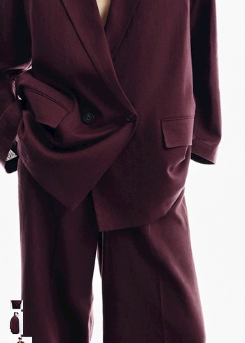 Zara Keten Kruvaze Blazer