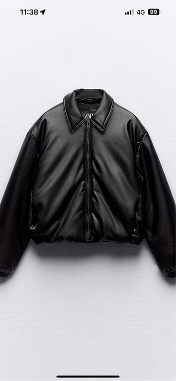 Zara zara deri bomber ceket