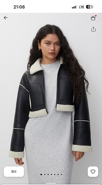 Pull bear çift taraflı deri ceket ????