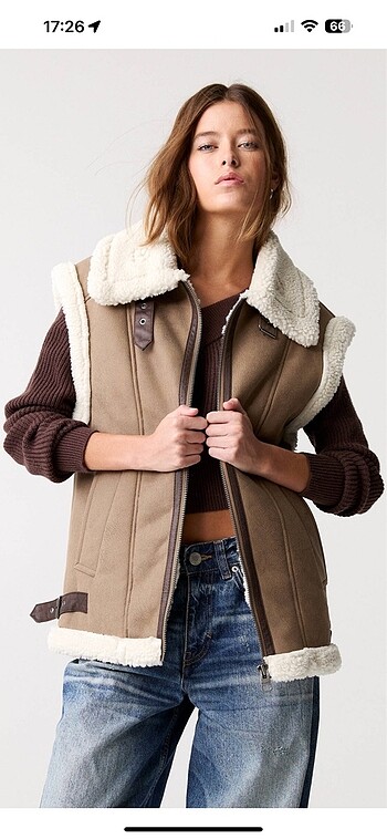 pull bear içi suni yünlü ceket