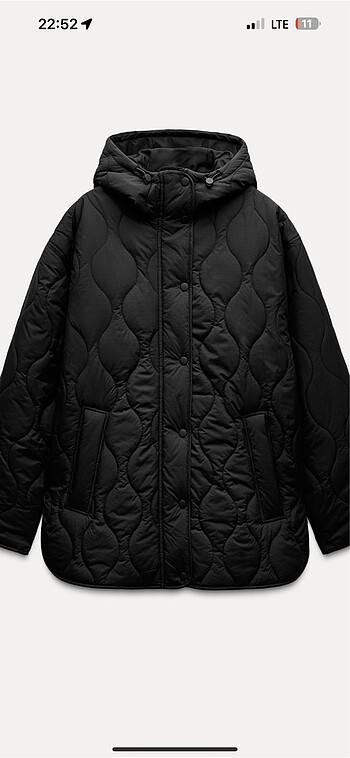 zara kapüşonlu şişme mont