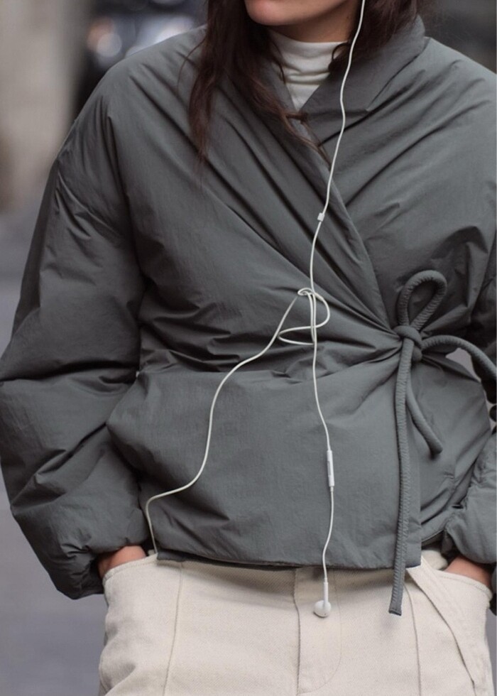 zara zw collection kruvaze kımono ceket - Görsel 3